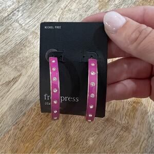 Free Press Pink Hoop Earrings